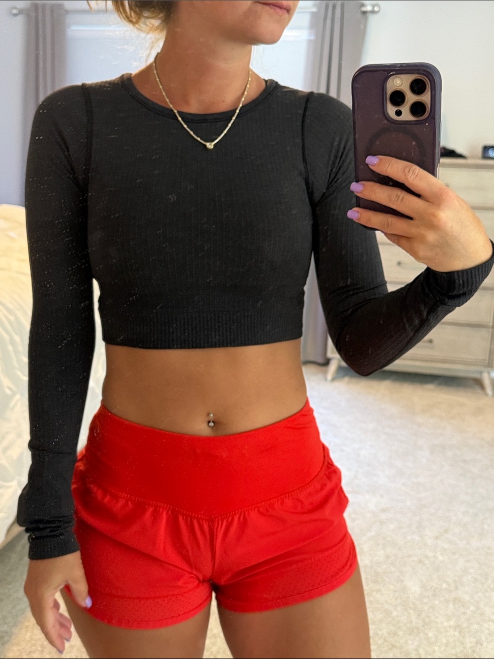 Lululemon Ribbed Long-Sleeve Crop Top